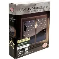 Linder Exclusiv GmbH LEX LED-Lichtervorhang Stern mit 90 LEDs warmweiss LK080W