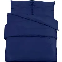 vidaXL Bettwäsche-Set Marineblau 155x220 cm Baumwolle