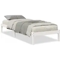 Syfax Massivholzbett Extra Lang ohne Matratze Weiß 80x220 Kiefernholz