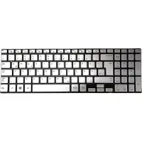 T-ProTek Tastatur - Farbe: Silber - mit Beleuchtung - ohne Rahmen Deutsches Tastaturlayout kompatibel für Samsung NP870Z5E-X01