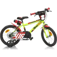 Dino Bikes - Kinderfahrrad 16" schwarz-rot