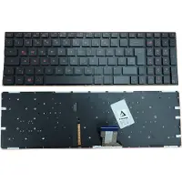 T-ProTek DEUTSCHE-Tastatur Schwarz mit Rot Beleuchtung komp. für Asus ROG Strix GL702VT-GC109T