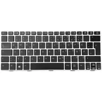 T-ProTek DE Tastatur Silber Rahmen mit Beleuchtung kompatibel für HP EliteBook Revolve 810 G3 (L8T79ES)