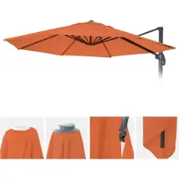 Mendler Sonnenschirmbezug MCW-A96, 8 Streben rund Ø3m 220g/m² Polyester, Ersatz-Bezug z.B. für Ampelschirm MCW-A96 terracotta