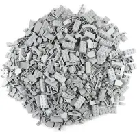 LEGO Steine Sondersteine Gemischt Hellgrau NEU! Menge 200x – Jede Mischung individuell zusammengestellt