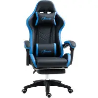 Vinsetto Gaming Stuhl Bürostuhl Computerstuhl mit Lendenkissen, Kopfstütze