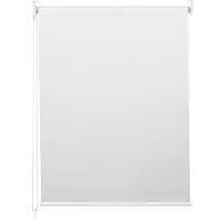 Mendler Rollo HWC-D52, Fensterrollo Seitenzugrollo Jalousie, 50x160cm Sonnenschutz Verdunkelung blickdicht weiß