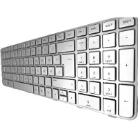 T-ProTek DE - Silber Tastatur mit Rahmen kompatibel für HP Pavilion DV6-6b82eg, DV6-6c40eg
