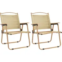 Syfax Campingstühle 2 Stk. Beige 54x55x78 cm Oxford-Gewebe