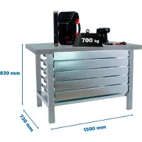 Simonwork (bancos De Trabajo) Werkbank mit Parasicherungen SIMONWORK BT6L PRO METAL 5BOX 1500 GRAU