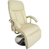 vidaXL Möbel Massagesessel Cremeweiß Kunstleder - Massagesessel 240065