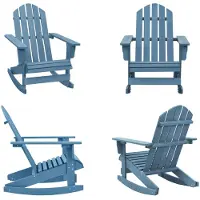 vidaXL Adirondack Schaukelstuhl Massivholz Tanne Blau - Schaukelstuhl - Schaukelstühle - Garten-Schaukelstuhl - Garten-Schaukelstühle