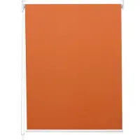 Mendler Rollo MCW-D52, Fensterrollo Seitenzugrollo Jalousie, Sonnenschutz Verdunkelung blickdicht 110x230cm orange