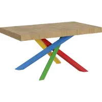 Itamoby Ausziehbarer Tisch 90x160/264 cm Volantis Quercia Natura Gestell 4/B