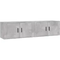 vidaXL TV-Wandschränke 2 Stk. Betongrau 80x34,5x40 cm