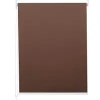Mendler Rollo HWC-D52, Fensterrollo Seitenzugrollo Jalousie, 120x160cm Sonnenschutz Verdunkelung blickdicht braun