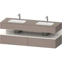 Duravit Einbauwaschtisch-Möbel-Set Qatego 160x55x60cm, Konsolen-Waschtischunterbau, we hg/b matt