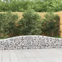 Prolenta Maison Exclusive - Gabionen mit Hochbogen 6 Stk. 400x30x40/60 cm Verzinktes Eisen