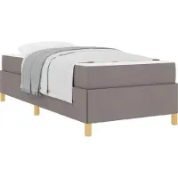 Syfax Bettrahmen mit Matratze Taupe 100 x 200 cm Stoff