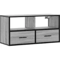 vidaXL TV-Schrank Grau Sonoma 80x31x39,5 cm Holzwerkstoff und Metall