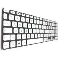 T-ProTek DEUTSCHE - Tastatur Keyboard Silber Ohne Rahmen kompatibel für Asus VivoBook 15 X515EA-BQ943T