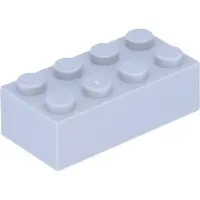 LEGO 50x Baustein 2x4, Hellgrau