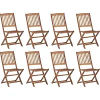 vidaXL "2026 Promotion" Klappbare Gartenstühle 8 Stk. - Hohe Qualität - Massivholz Akazie - Gartenstühle CC4004