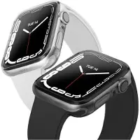 Uniq 2x Glase Soft Case für das Apple Watch 7 / 8 / 9 - 41 mm - Clear / Smoke