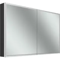 Schneider GLOW D2W Spiegelschrank, 2 Türen 60/60cm, 1213x136x736mm, rundum Beleuchtung, Dim2Warm, 218.120.02.44