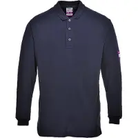 Portwest FR10 Flammhemmendes, antistatisches Langarm Poloshirt Navy Gr. XXXL