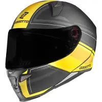Bogotto FF110 Cinder Matt Schwarz Gelb Integralhelm Größe XS