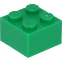 LEGO 2x2 Stein 3003 - 100 Stück Grün