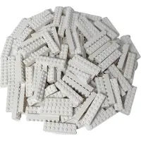 LEGO 25 Steine 2x8, Weiß