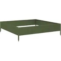 Syfax Hochbeet Olivgrün 100x100x26 cm Stahl