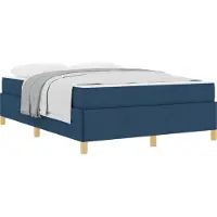Syfax Bettrahmen mit Matratze Blau 140 x 200 cm Stoff