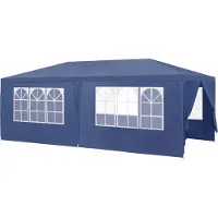 Casa.pro [] Pavillon 600x300x255cm Gartenzelt Partyzelt Gartenpavillon Bierzelt Festzelt Dunkelblau