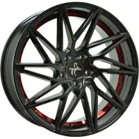 KESKIN 18 Zoll KT20 5x112 ET30 Alufelgen BLACK PAINTED RED INSIDE