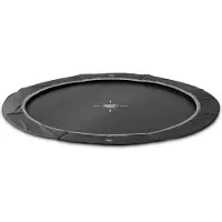 Exit InTerra Sporttrampolin ø366cm, Bodentrampolin, Rund, für Kinder, Schwarz