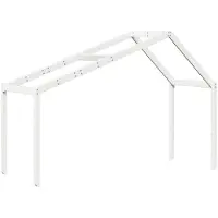 Syfax Dach für Kinderbett Weiß 213x85,5x144,5 cm Massivholz Kiefer
