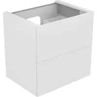 Keuco Edition 11 Waschtischunterbau 700 x 700 x 535 mm mittig mit 2 Auszüge - Weiß Strukturlack - 31342380000