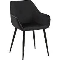 DELUKE Esszimmerstuhl HORID - Samt Schwarz 52x63x82 cm | Essstühle Esszimmerstühle Küchenstühle Wohnzimmerstühle