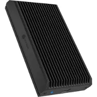 Icy Box IB-1920M-C42, Gehäuse für NVMe M.2 SSD mit USB4 Gen 3x2 (40 Gbit/s), mit USB Type-C zu USB Type-C Kabel und Gummifixierung, SSD-Gehäuse, M.2, M.2, 40 Gbit/s, USB Anschluss, Schwarz