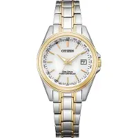 Citizen Damen Armbanduhr EC1186-85A Eco-Drive Funk bicolor