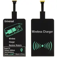 Avizar , Qi-Ladegerät-Set (Qi-Ladegerät + Micro-USB Qi-Ladeempfänger), Schwarz