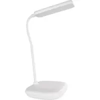 Emos LED Tischlampe MOLLY 12W, Helligkeit 650lm, dimmbar, einstellbare Lichtfarbe, flexibler Lampenarm, 1,5m Ladekabel + Netzadapter, weiß, Z7638W