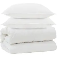 vidaXL Decke mit Kissen mit Kissen 3 pcs Weiß Mikrofaser