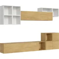 Itamoby Zusammensetzung der Wohnzimmerwand H45 L.294 T.39,2
