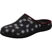 Rohde Pantoffeln Bari 6551 Damen Black / Grey-Schuhgröße 41