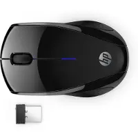 HP 220 Silent Wireless-Maus, Beidhändig, RF Wireless, Schwarz