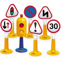 Tolo Toys Tolo Verkehrsschilder Spielset - First Friends - 7-teilig - Lernspielzeug